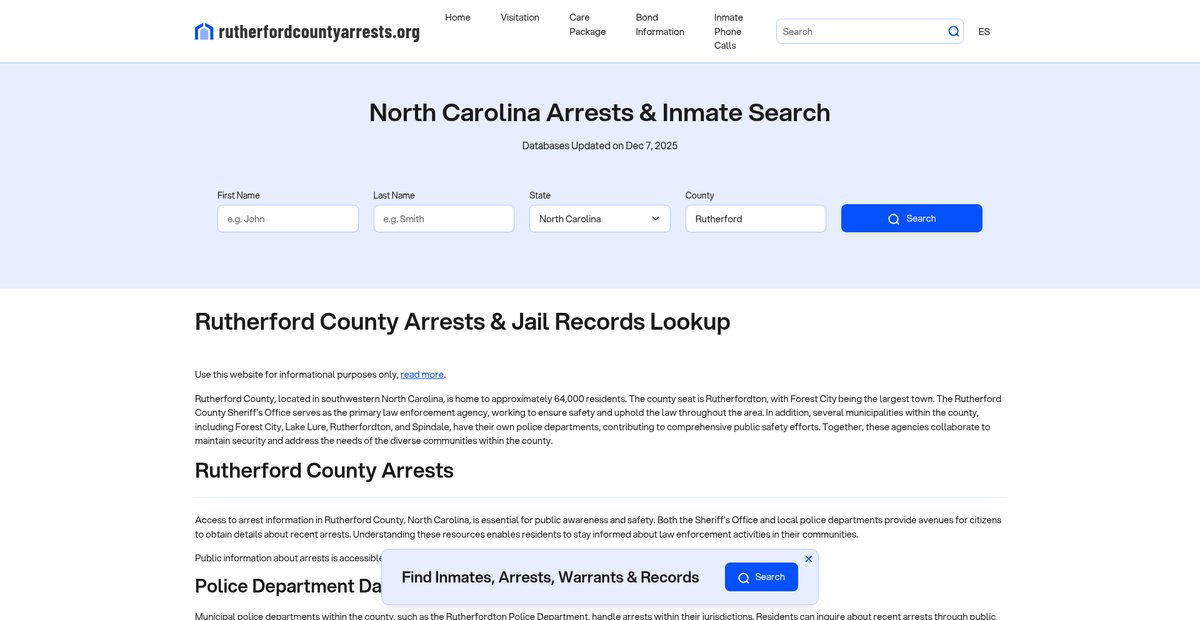 Preview of rutherfordcountyarrests.org