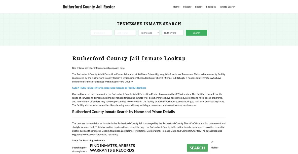 Preview of rutherfordcountyjail.org