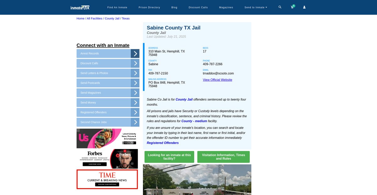 Preview of inmateaid.com