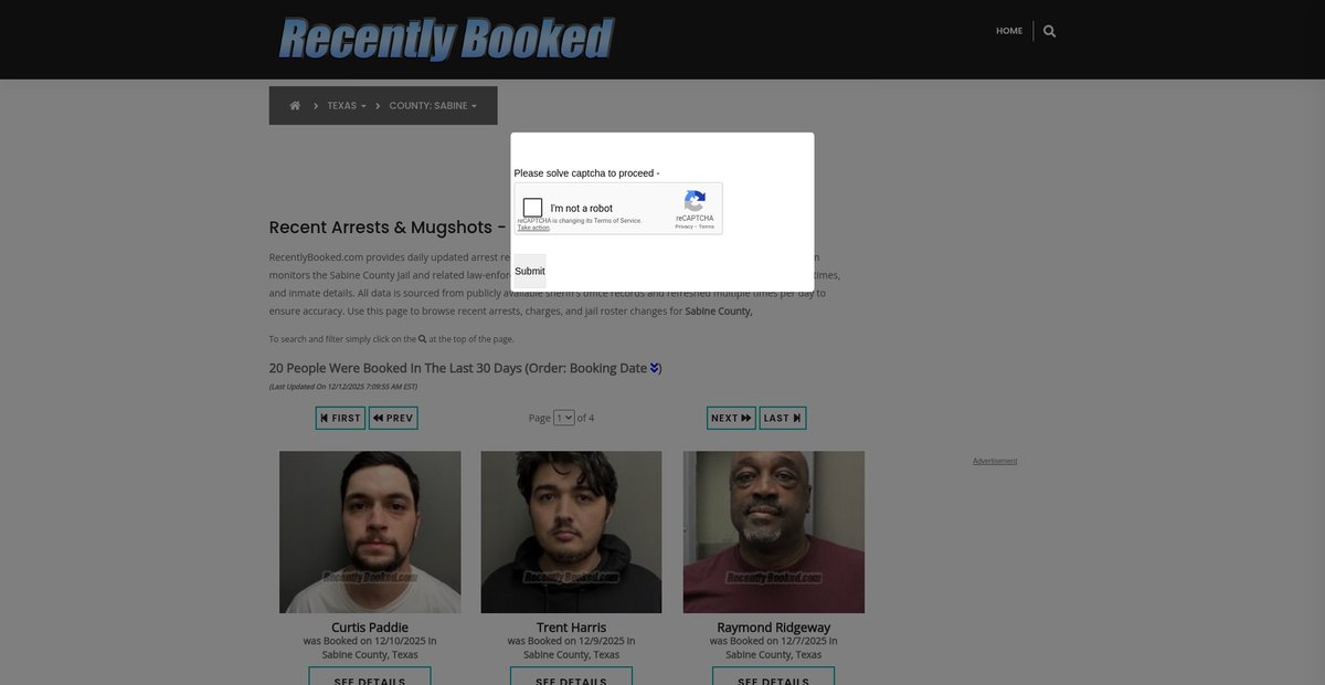 Preview of recentlybooked.com