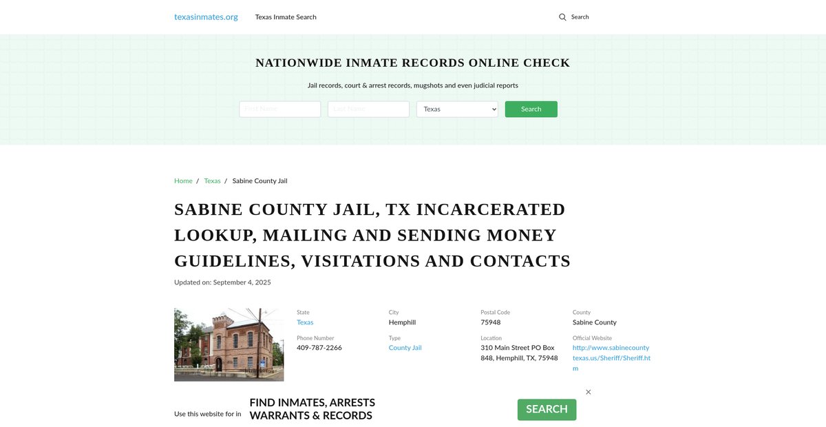 Preview of texasinmates.org