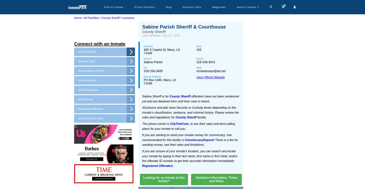 Preview of inmateaid.com