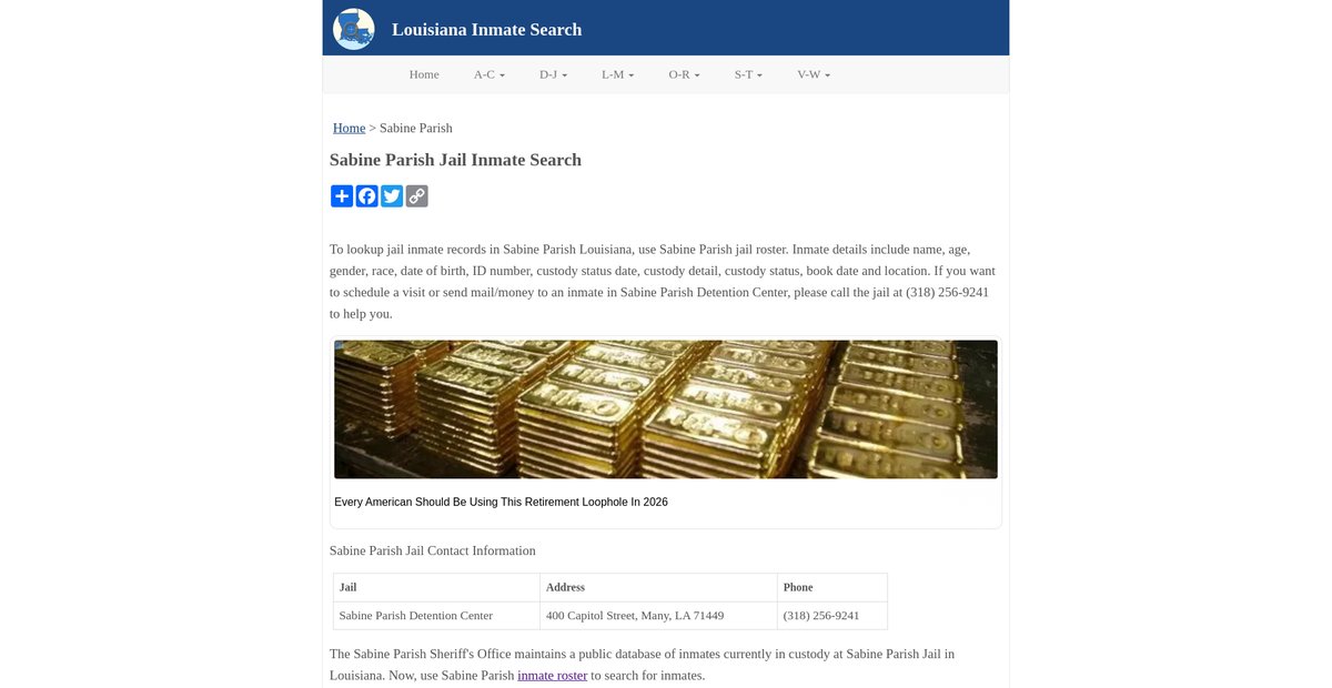 Preview of inmatesearchla.org