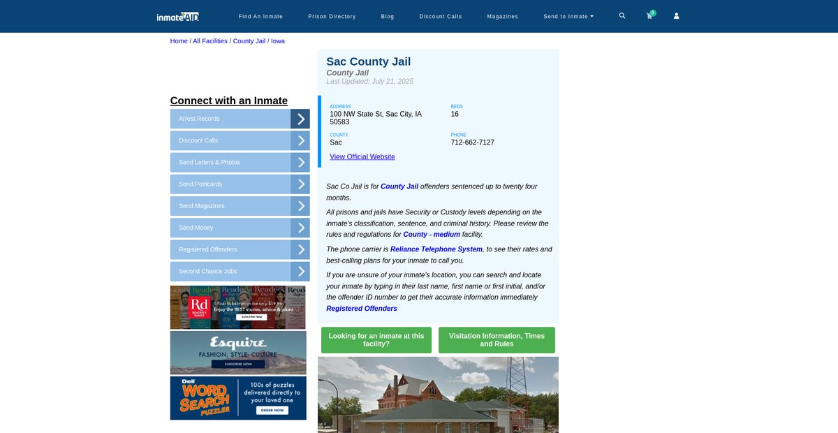 Preview of inmateaid.com
