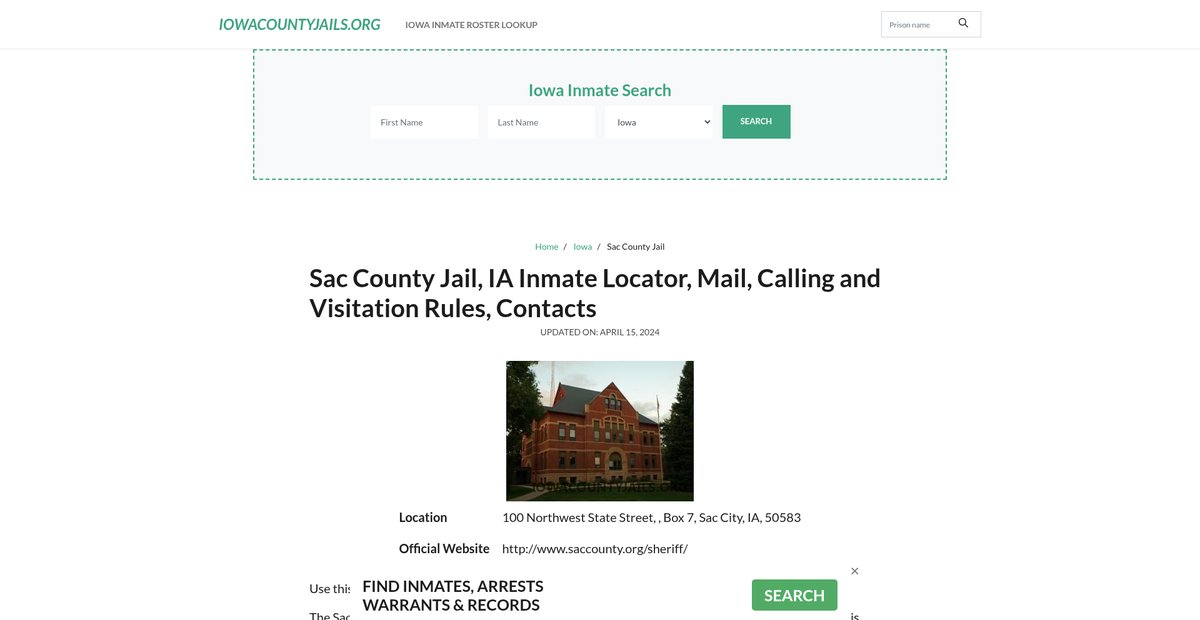 Preview of iowacountyjails.org
