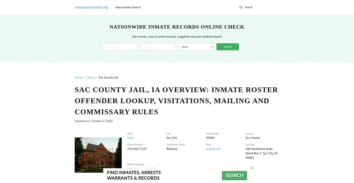 Preview of iowaprisonroster.org