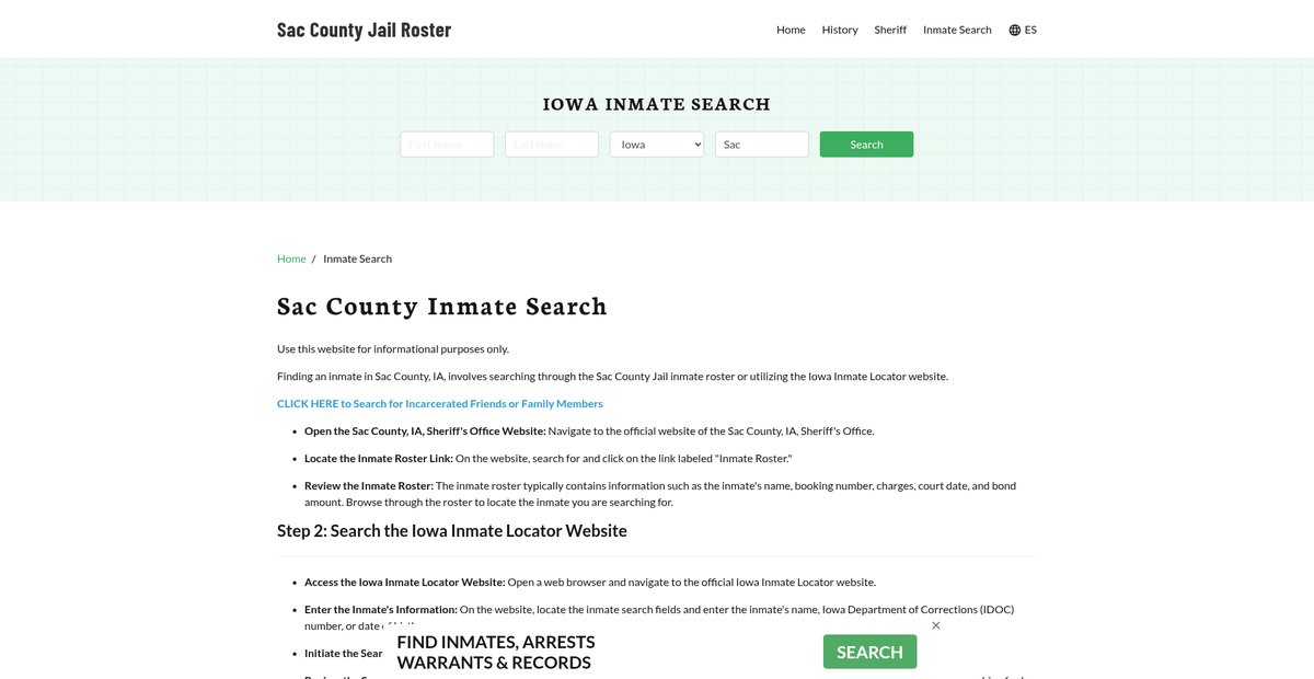 Preview of saccountyjailroster.org