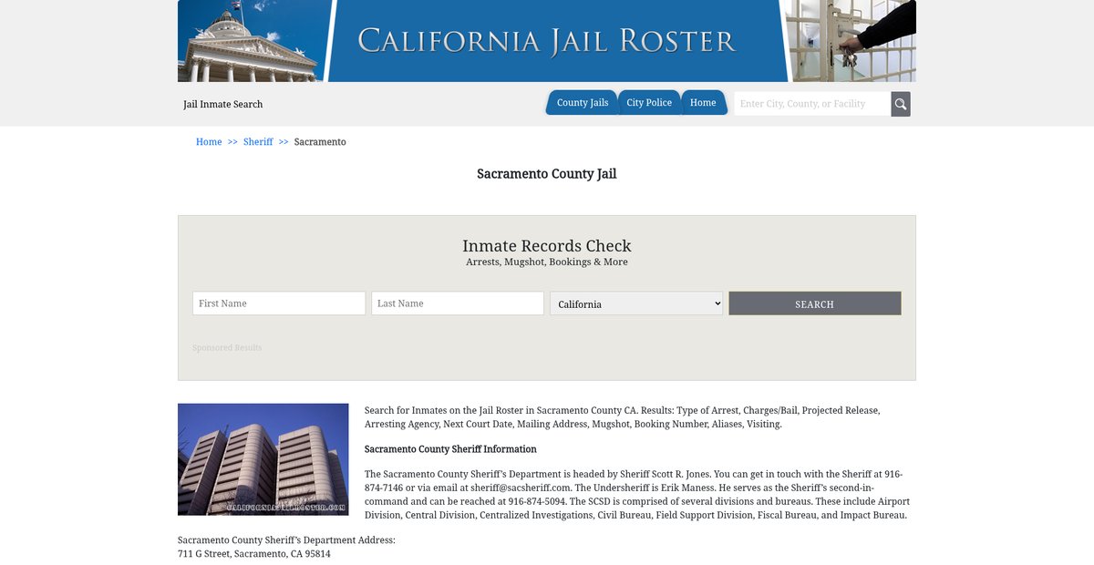 Preview of californiajailroster.com