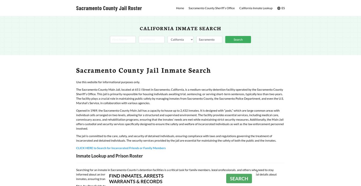 Preview of sacramentocountyjailca.org