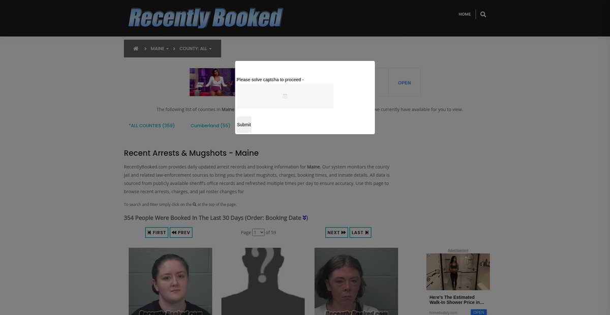 Preview of recentlybooked.com