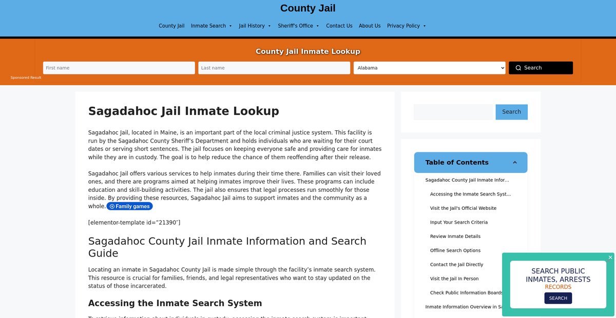 Preview of sagadahoc.countyjail.org