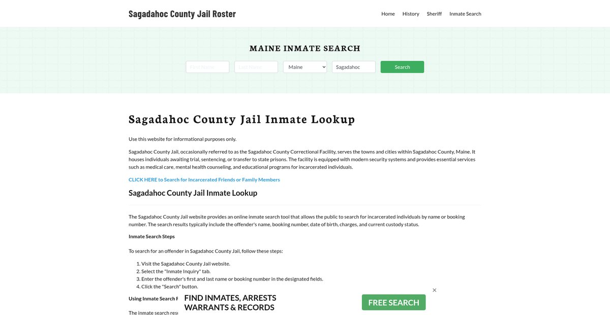 Preview of sagadahoccountyjail.org