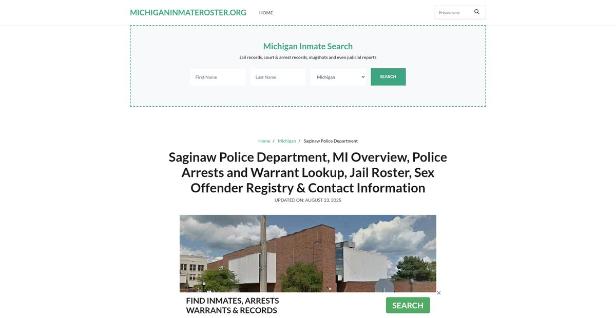 Preview of michiganinmateroster.org