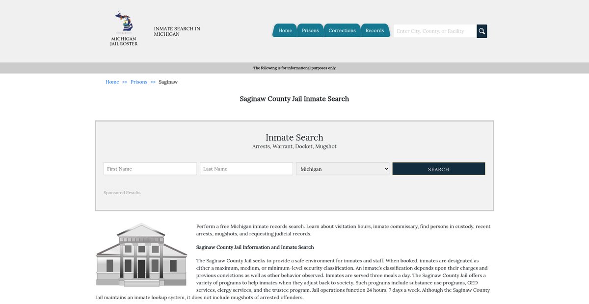 Preview of michiganjailroster.com