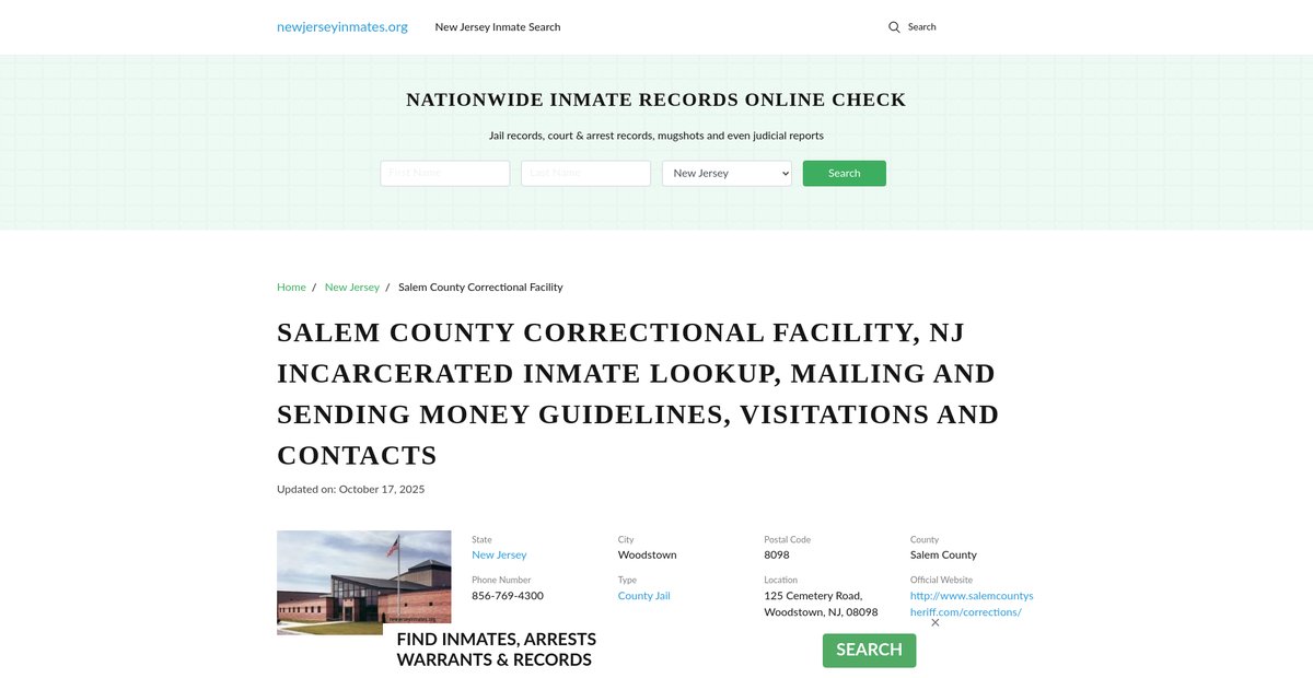 Preview of newjerseyinmates.org