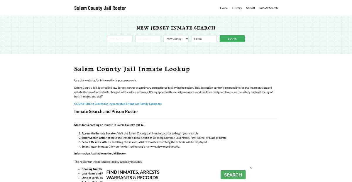 Preview of salemcountyjailroster.org