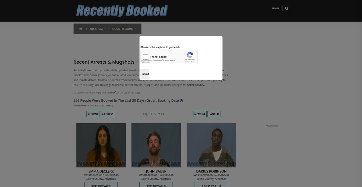 Preview of recentlybooked.com