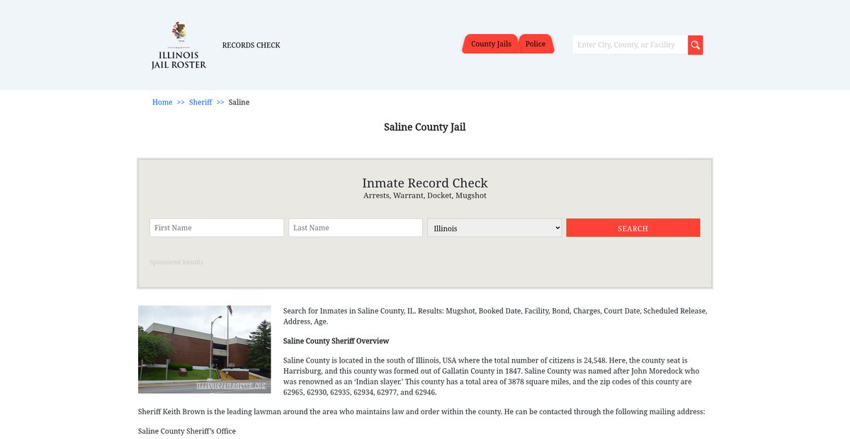 Preview of illinoisjailroster.com