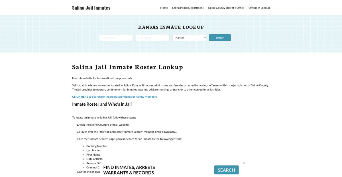 Preview of salinajail.org