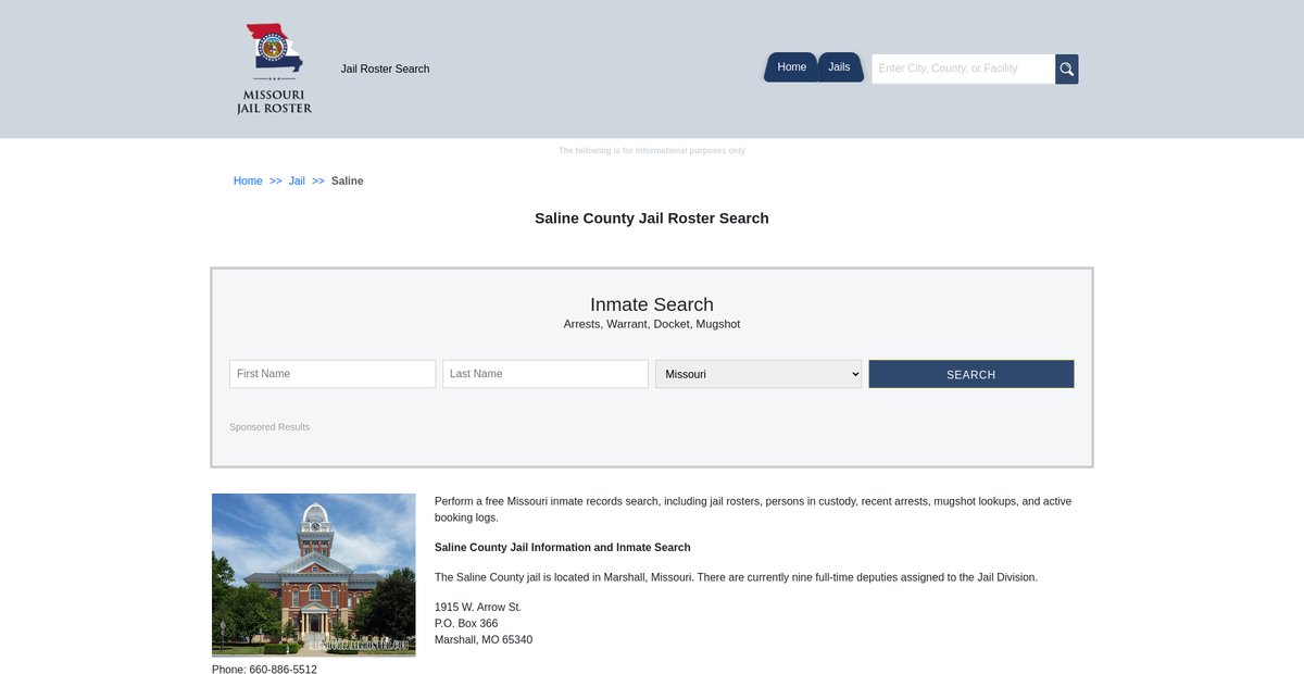 Preview of missourijailroster.com