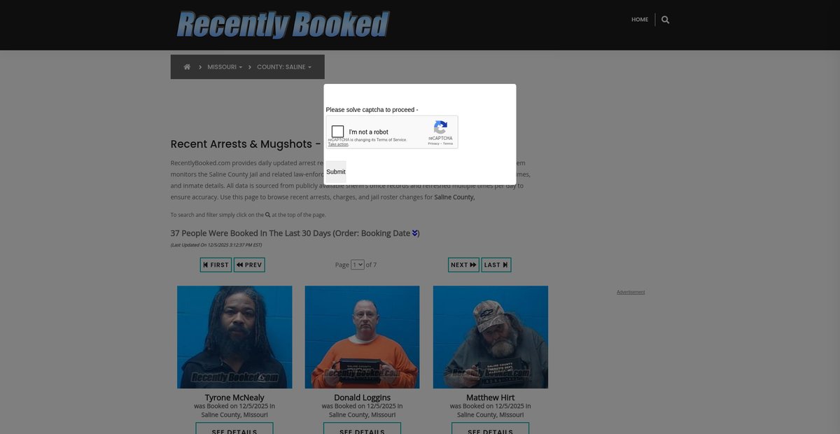 Preview of recentlybooked.com