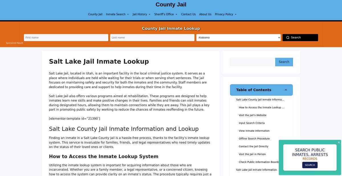 Preview of salt-lake.countyjail.org