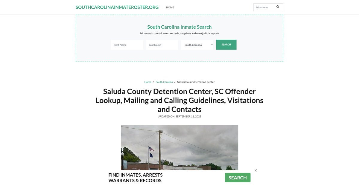 Preview of southcarolinainmateroster.org