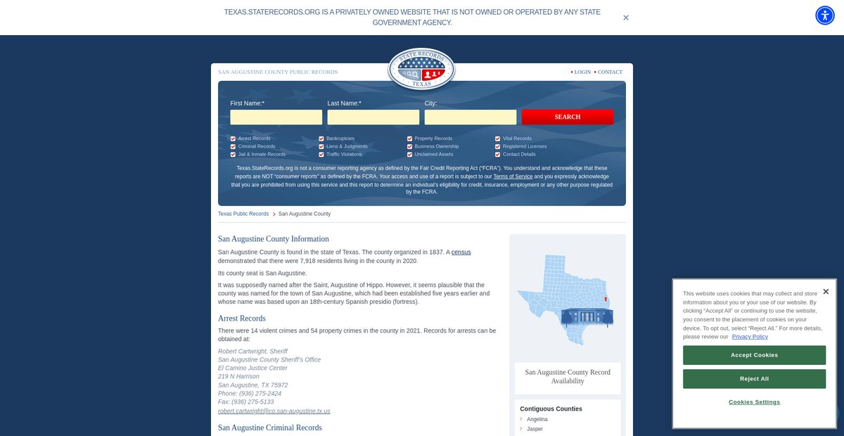 Preview of texas.staterecords.org