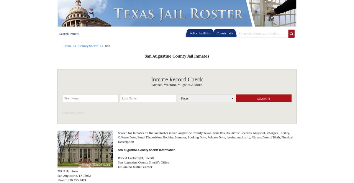 Preview of texasjailroster.com