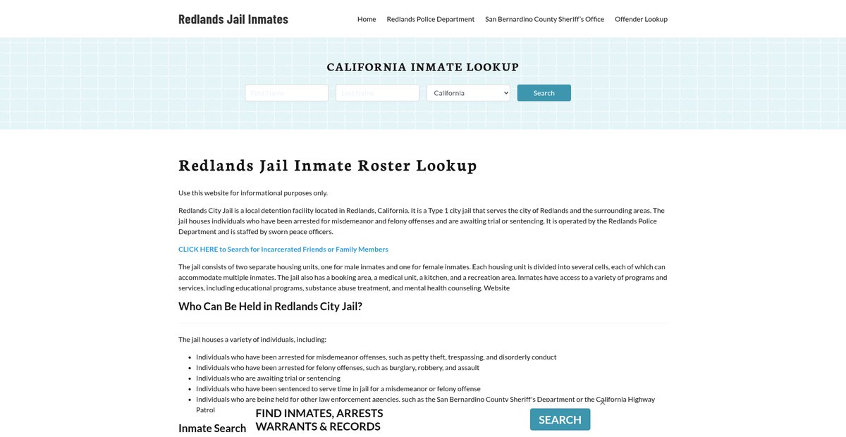 Preview of redlandsjail.org