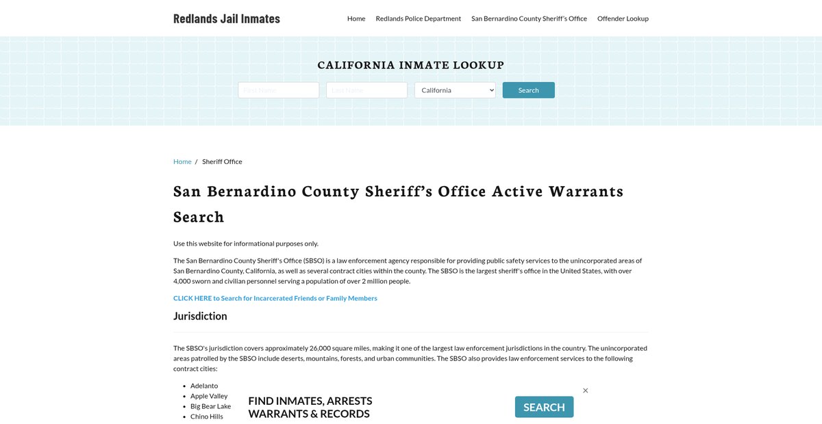 Preview of redlandsjail.org