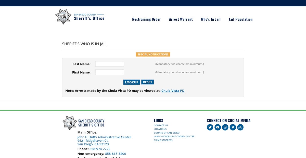 Preview of sdsheriff.gov
