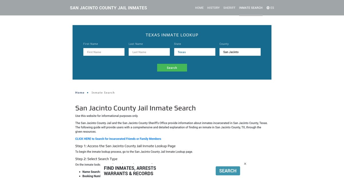 Preview of sanjacintojailroster.org