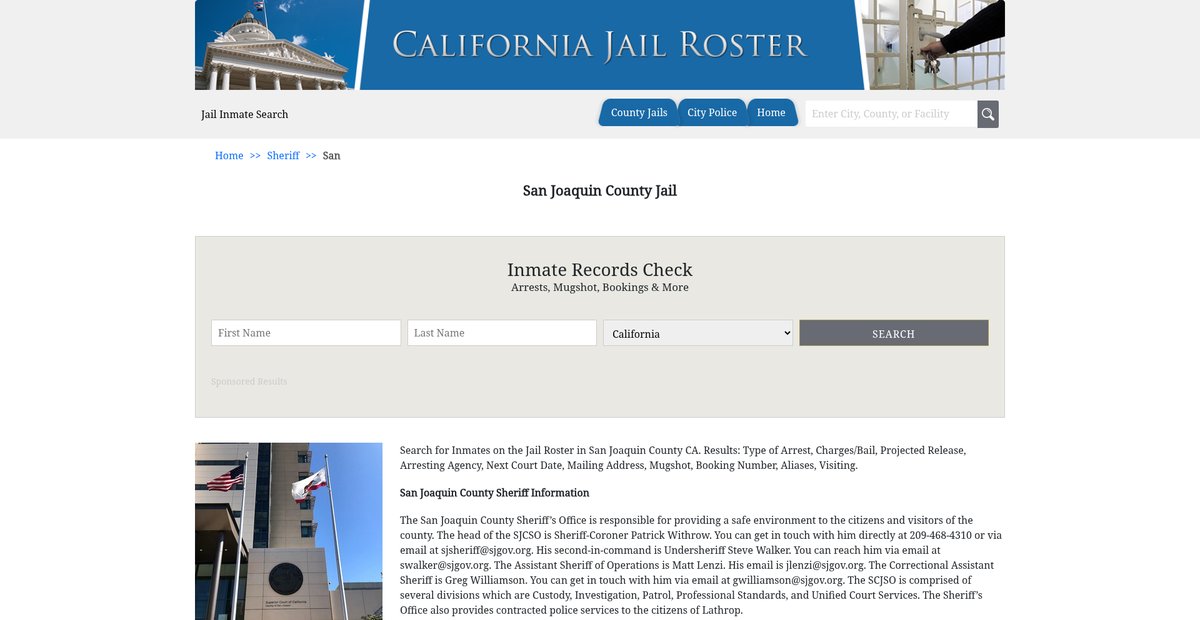 Preview of californiajailroster.com