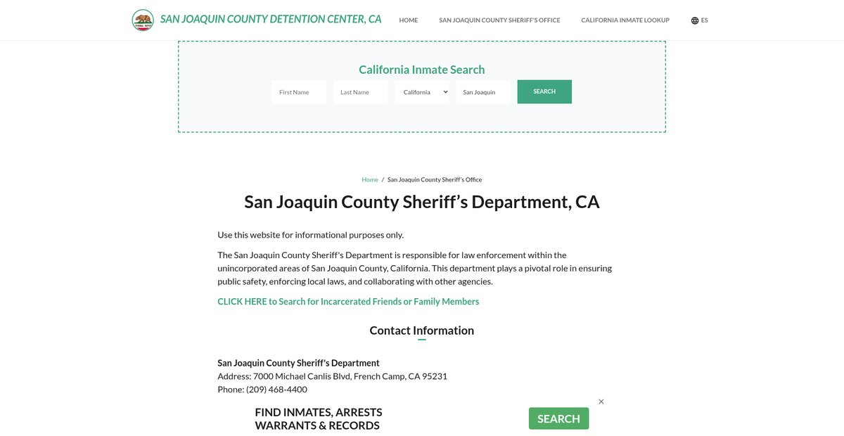 Preview of sanjoaquincountydetentionca.org