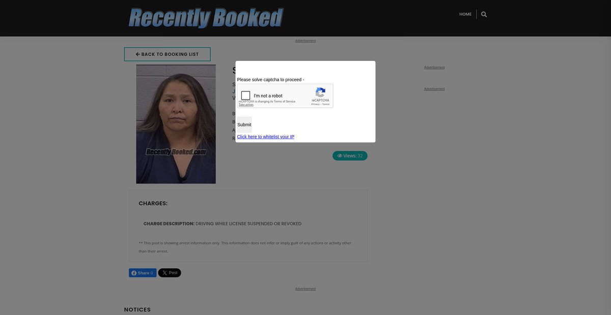 Preview of recentlybooked.com