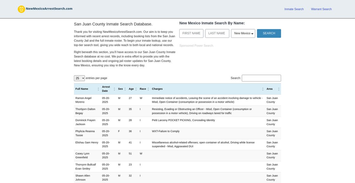 Preview of newmexicoarrestsearch.com