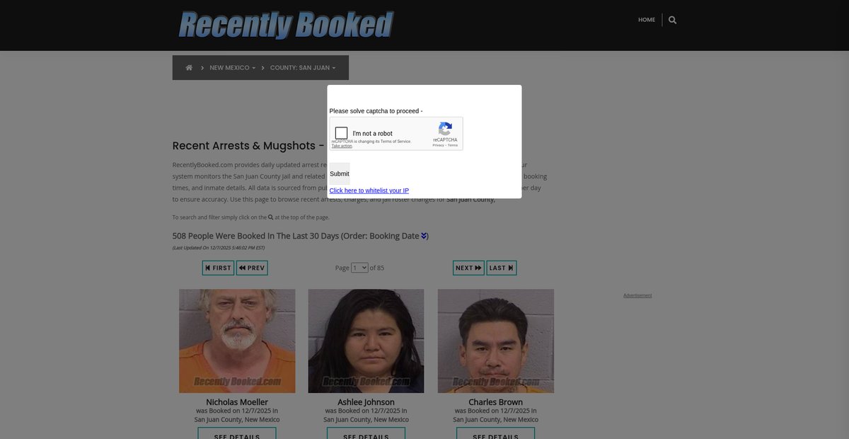 Preview of recentlybooked.com