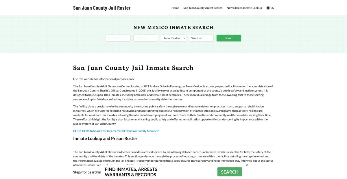 Preview of sanjuancountyjail.org