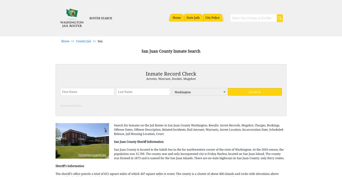 Preview of washingtonjailroster.com