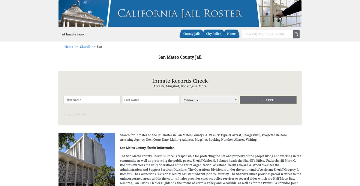 Preview of californiajailroster.com