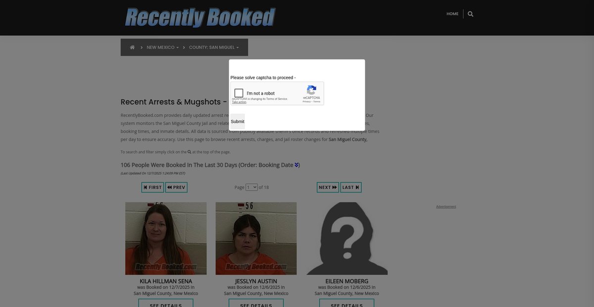 Preview of recentlybooked.com