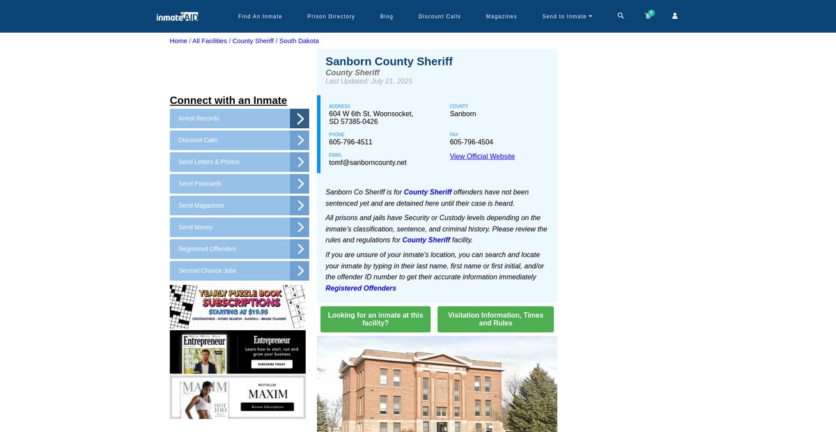 Preview of inmateaid.com