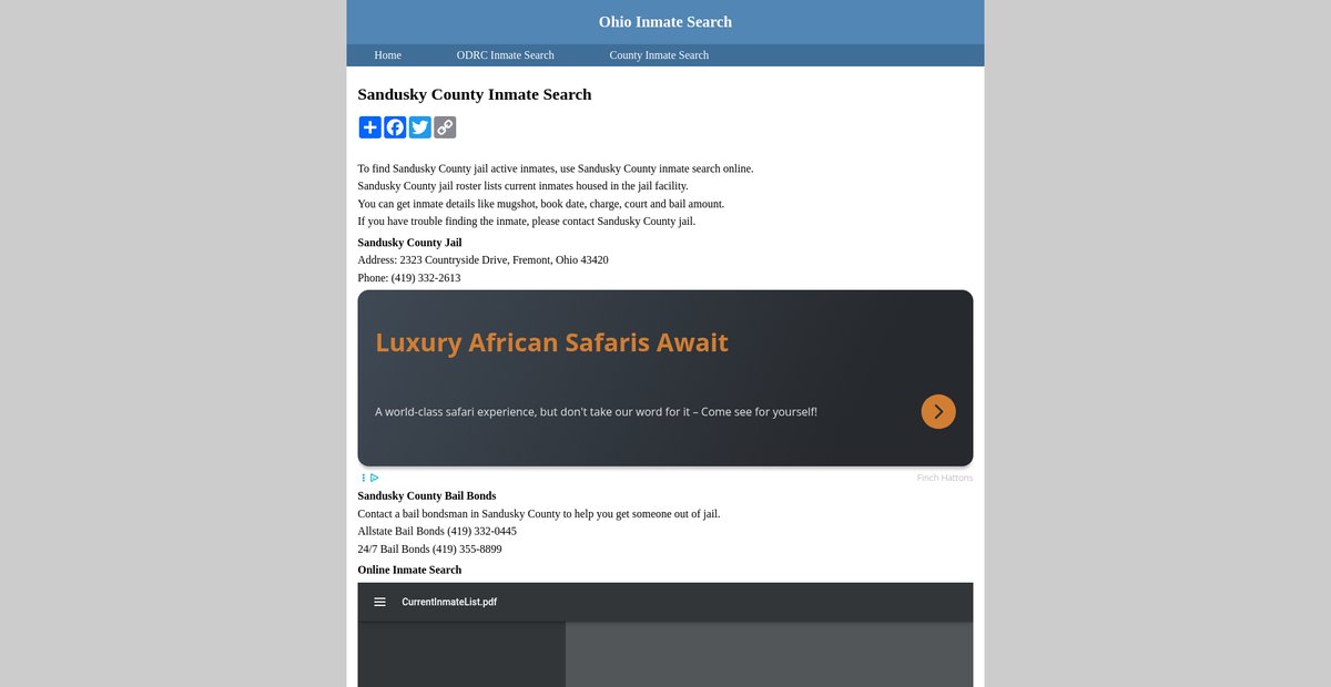 Preview of inmatesearchohio.org