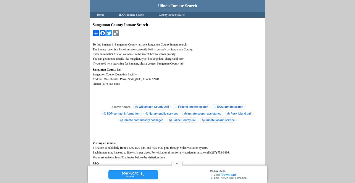 Preview of inmatesearchillinois.org