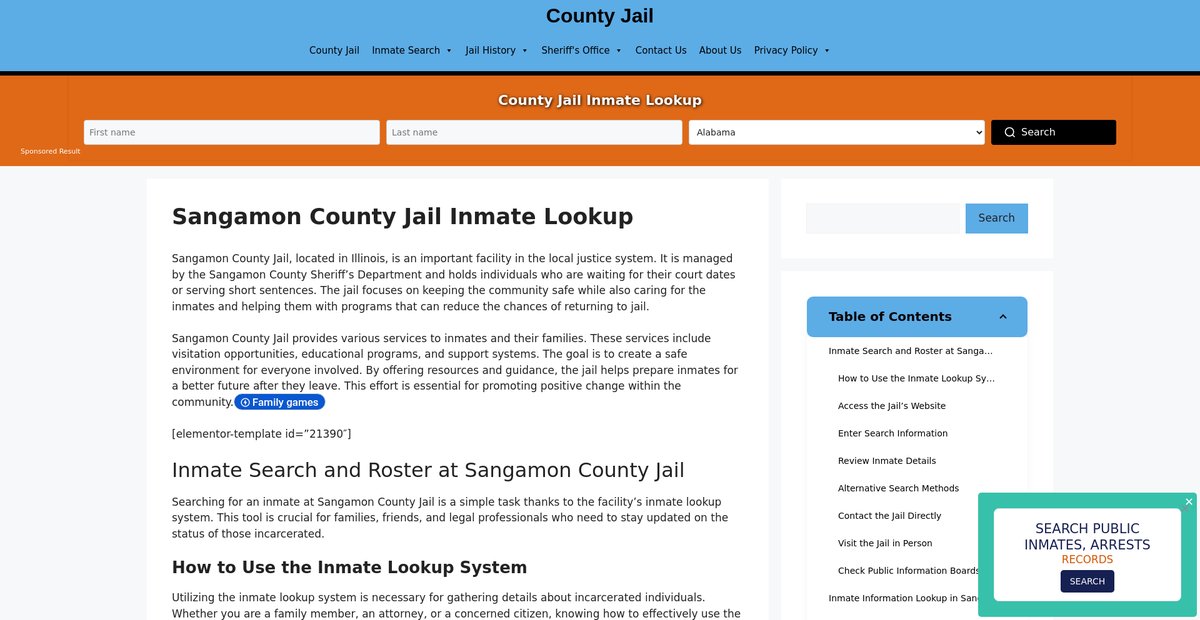 Preview of sangamon.countyjail.org