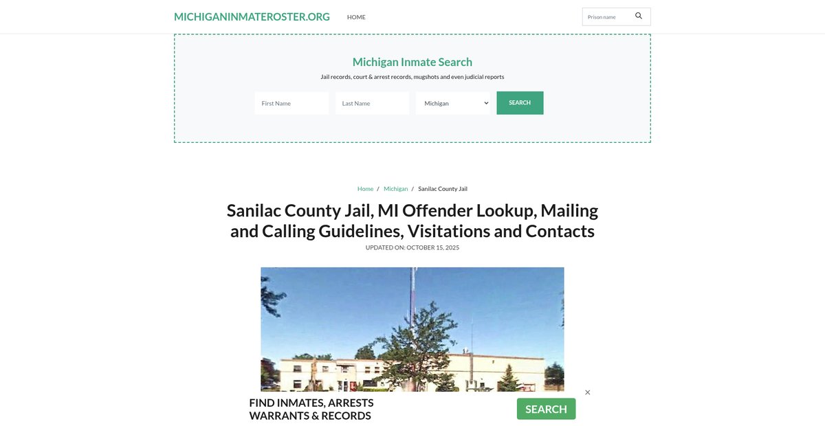 Preview of michiganinmateroster.org