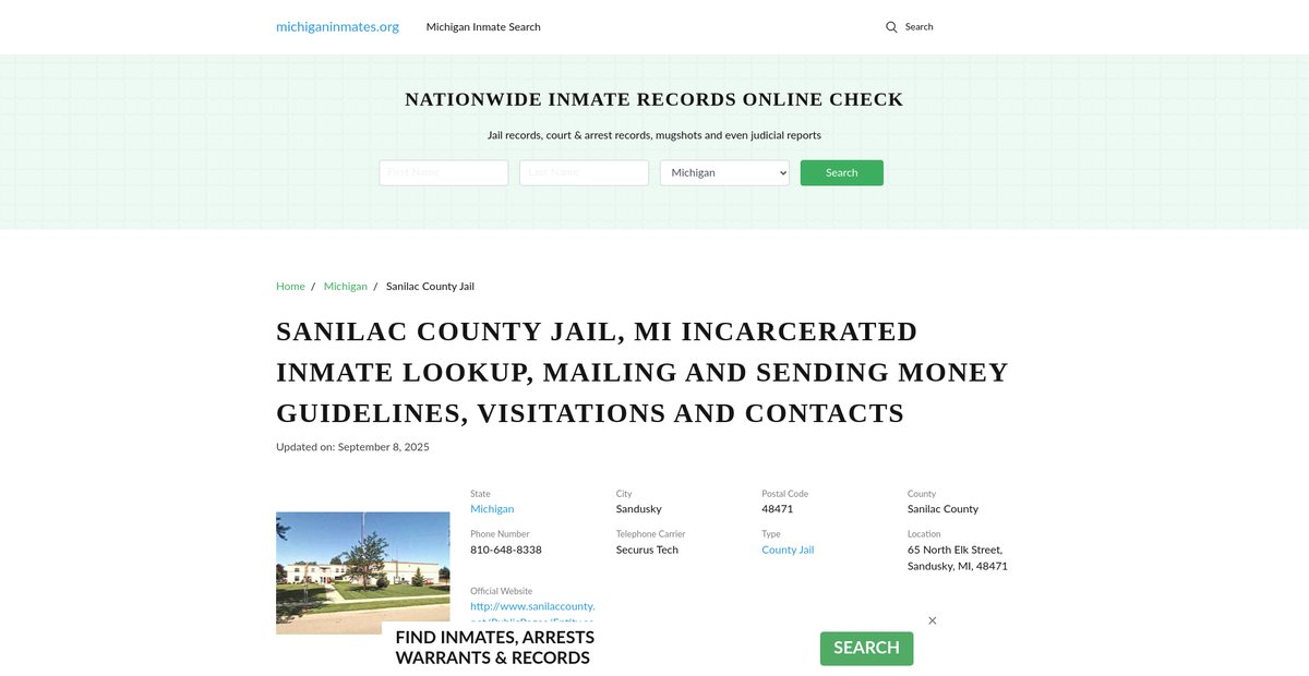 Preview of michiganinmates.org