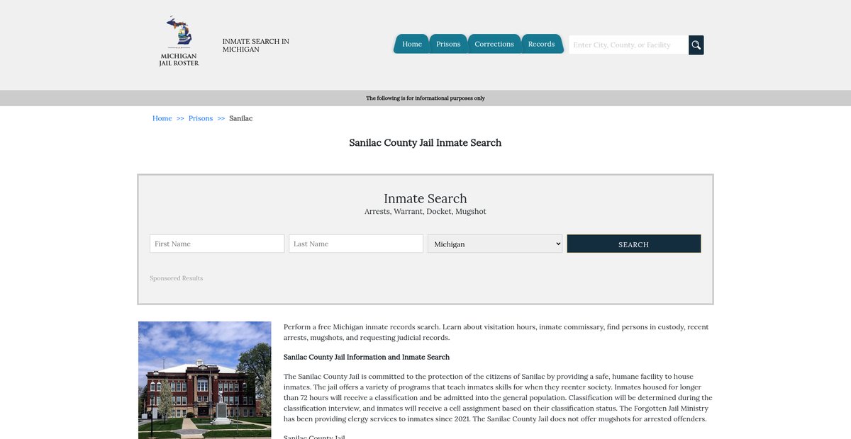 Preview of michiganjailroster.com