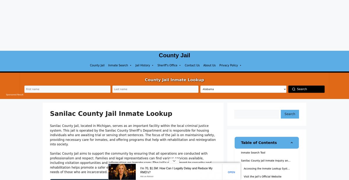 Preview of sanilac.countyjail.org